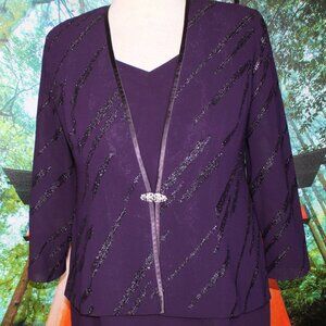 COCKTAIL DRESS SUIT PURPLE 18 ( mother of bride)